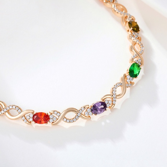 Tennis Bracelet | CZ Stone Wristband | 18K Gold Plated Luxury Jewelry - Picture 8 of 14
